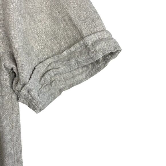 Ocean bikini Village Men's Beige Linen Blend Button Up Short Sleeve Shirt US M - Picture 5 of 8